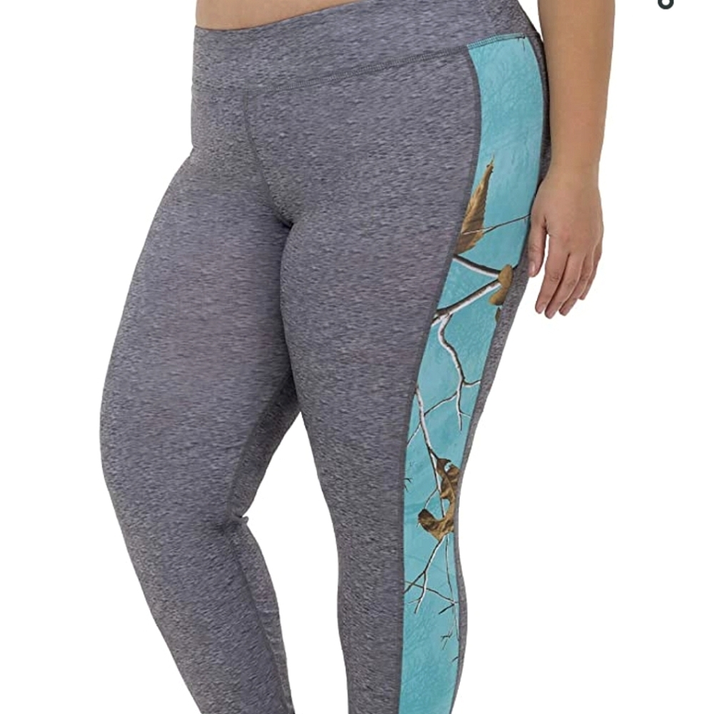 🎉🌟HP🌟🎉NWT REALTREE Blue Strip Camo Plus Size Active Leggings